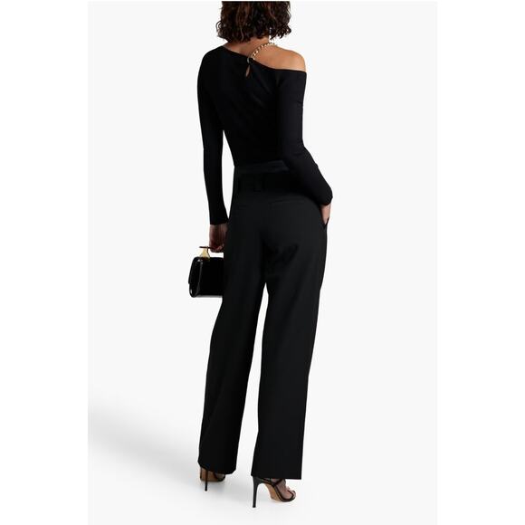 Sold! A.L.C Womens Black Brady Pleated Twill Straight Leg Trouser Pants US 2 - Picture 2 of 11